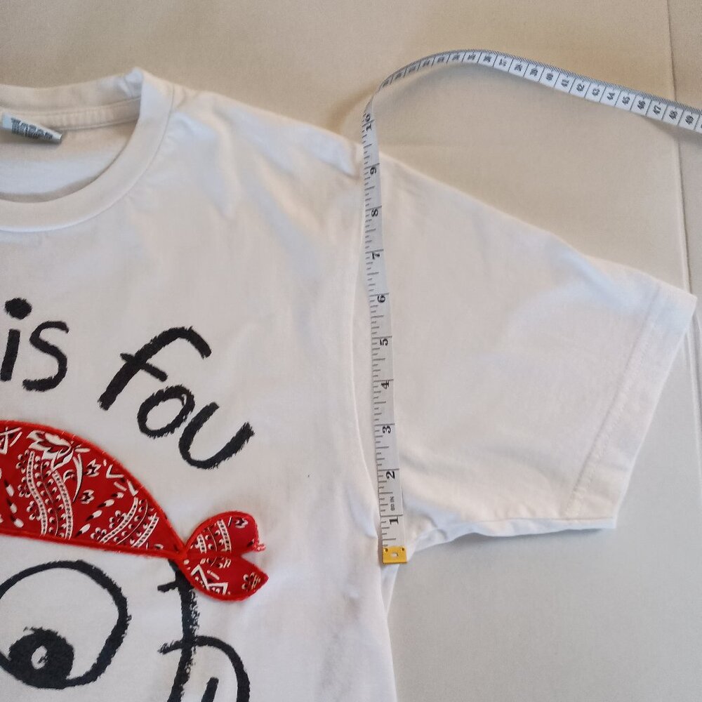 Vintage Men / Unisex Danny First TShirt Je Suis fou de Paris Size M - Picture 9 of 13